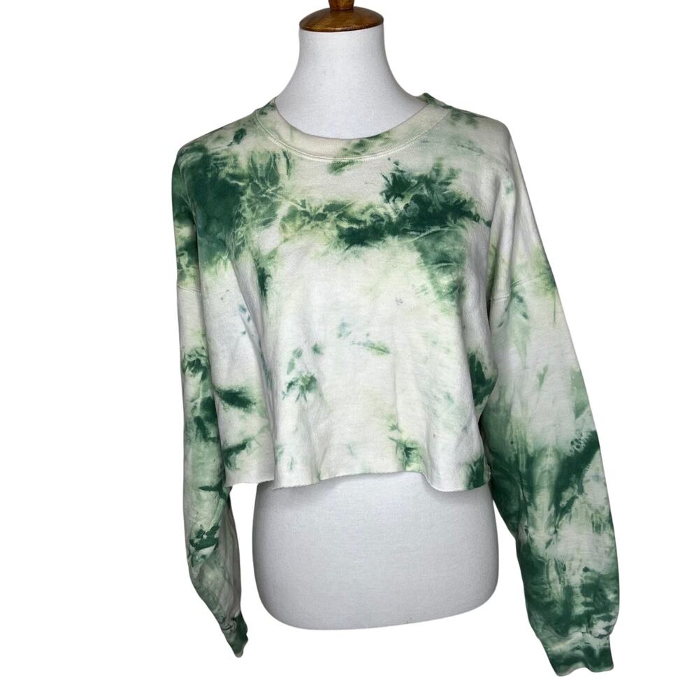 Vintage Ultimate Hanes Cotton Tie Dye Crop Top Sweater